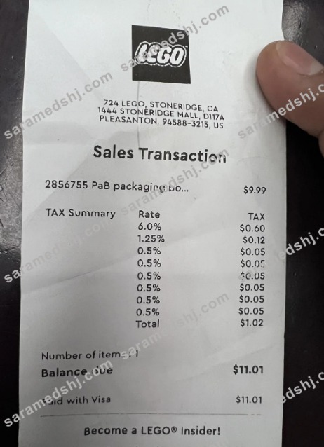 Lego store payment check